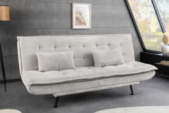 Modernes Schlafsofa JAZZ 190cm champagner beige Chenille 3-Sitzer Couch