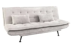 Modernes Schlafsofa JAZZ 190cm champagner beige Chenille 3-Sitzer Couch