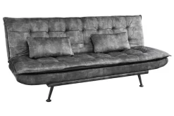 Modernes Schlafsofa JAZZ 190cm grau Samt 3-Sitzer Couch