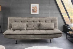 Modernes Schlafsofa JAZZ 190cm antik taupe Microfaser 3-Sitzer Couch