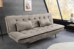 Modernes Schlafsofa JAZZ 190cm antik taupe Microfaser 3-Sitzer Couch
