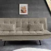 Modernes Schlafsofa JAZZ 190cm greige Cord 3-Sitzer Couch