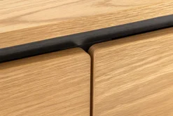 Modernes Sideboard ATELIER 160cm natur Eiche schwarz Metall vier Fächer