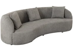 Modernes Sofa ATELIER 230cm grau Bouclé 3-Sitzer Couch inkl. Kissen