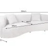 Modernes Sofa ATELIER 230cm beige Bouclé 3-Sitzer Couch inkl. Kissen