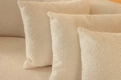 Modernes Sofa ATELIER 230cm beige Bouclé 3-Sitzer Couch inkl. Kissen