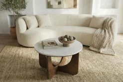 Modernes Sofa ATELIER 230cm beige Bouclé 3-Sitzer Couch inkl. Kissen