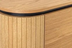 Modernes TV-Board ATELIER 200cm natur Eiche schwarz Metall Lowboard