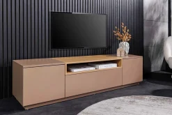 Modernes TV-Board LOFT 160cm natur grau beige greige drei Fächer Schublade