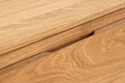 Modernes TV-Board OAK GRAIN 200cm natur Eichenholz zwei Fächer mit Schubladen