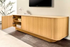 Modernes TV-Board VALHALLA WOOD 160cm natur Eichenholz Lowboard mit Stauraum