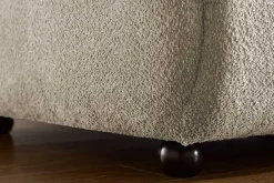Modernes XXL Sofa ADLON 255cm champagner greige Bouclé Bigsofa Federkern inkl. Kissen
