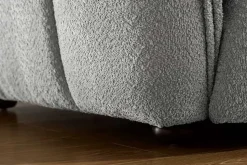Modernes XXL Sofa CLOUD 260cm grau Bouclé Bigsofa Federkern inkl. Kissen