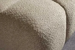 Modernes XXL Sofa CLOUD 260cm champagner greige Bouclé Bigsofa Federkern inkl. Kissen