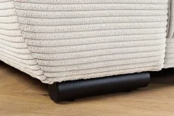 Modernes XXL Sofa ELEGANCIA 285cm champagner beige Cord inklusive Kissen Bigsofa