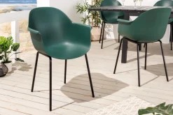 Nachhaltiger Design Stuhl UPCYCLING ME grün 75% Ocean Plastik Indoor Outdoor