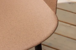 Nachhaltiger Design Stuhl UPCYCLING ME braun 70% Kaffeefaser Indoor Outdoor