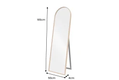 Nordischer Standspiegel PORTRAIT 165cm natur in Eichenholz-Design