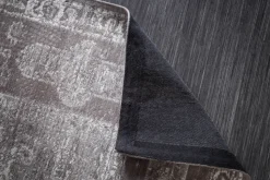 Orientalischer Baumwoll-Teppich PURE UNIQUE XXL 350x240cm antik-hellgrau geometrische Muster