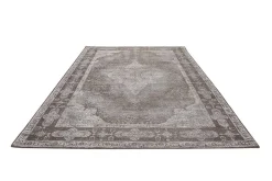 Orientalischer Baumwoll-Teppich PURE UNIQUE 240x160cm hellgrau geometrische Muster
