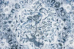 Orientalischer Teppich OLD MARRAKESCH 230x160cm grau blau Flachgewebe Used Look