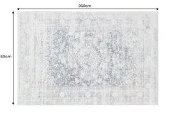 Orientalischer XXL Teppich OLD MARRAKESCH 350x240cm grau blau Flachgewebe