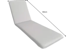 Outdoor Auflage COMFORT LINE 60x192cm anthrazit Polsterkissen für Sonnenliege
