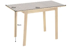 Outdoor Balkontisch BALI 110cm natur honey Akazienholz ausklappbar wetterfest