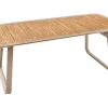 Outdoor Esstisch ORGANIC 200cm natur Kunststoff greige Aluminium Gartentisch wetterfest