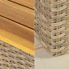 Outdoor Garten XXL Lounge-Set MONACO MODULAR 230cm natur beige Sitzecke inkl. Kissen und Tisch