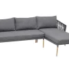 Outdoor Gartenlounge IPANEMA 240cm anthrazit Aluminium Teakholz wetterfest