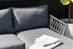 Outdoor Gartenlounge IPANEMA 240cm anthrazit Aluminium Teakholz wetterfest