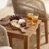 Outdoor Gartenlounge ROPE natur taupe Akazie 2er-Sitzgruppe inkl. Tisch und Kissen