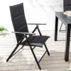 Outdoor Gartenstuhl COMFORT LINE anthrazit zusammenklappbar wetterfest Hochlehner