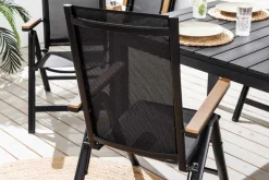 Outdoor Gartenstuhl DESIGNO anthrazit Aluminium klappbar wetterfest Hochlehner