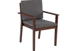 Outdoor Gartenstuhl KOPENHAGEN anthrazit braun Akazie honey finish inkl. Kissen stapelbar