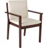 Outdoor Gartenstuhl KOPENHAGEN beige braun Akazie honey finish inkl. Kissen stapelbar