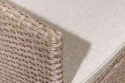 Outdoor Gartenstuhl SYLT natur beige Polyrattan Hochlehner mit Armlehne verstellbar wetterfest