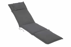 Outdoor Kissen ROG 45x186cm anthrazit Sitzkissen Polster-Auflage für Deckchair