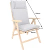 Outdoor Kissen ROG 46x119cm anthrazit Sitzkissen Polster-Auflage für Hochlehner