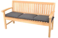 Outdoor Kissen ROG 45x150cm anthrazit Sitzkissen Polster-Auflage für 3-Sitzer Bank