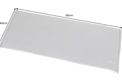 Outdoor Kissen ROG 45x110cm taupe Sitzkissen Polster-Auflage für 2-Sitzer Bank