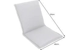 Outdoor Kissen ROG 46x97cm taupe Sitzkissen Polster-Auflage für Niedriglehner