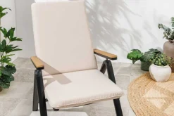 Outdoor Sitzkissen COMFORT LINE 50x122cm beige für Hochlehner-Stuhl Polsterauflage