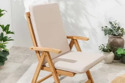 Outdoor Sitzkissen COMFORT LINE 50x122cm beige für Hochlehner-Stuhl Polsterauflage
