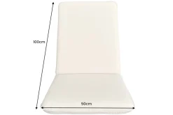 Outdoor Sitzkissen COMFORT LINE 50x100cm beige für Niedriglehner-Stuhl Polsterauflage