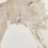 Ovaler Esstisch UNIQUE 200cm weiß natur Keramik Eiche Säulenfuß