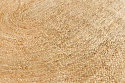 Ovaler Teppich PURE NATURE 230x160cm Jute handgewebt Flachgewebe