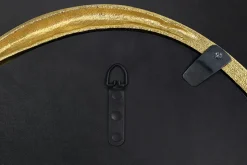 Ovaler Wandspiegel ABSTRACT 70cm gold Metall handmade