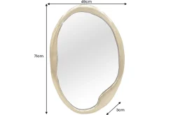 Ovaler Wandspiegel ABSTRACT 70cm gold Metall handmade